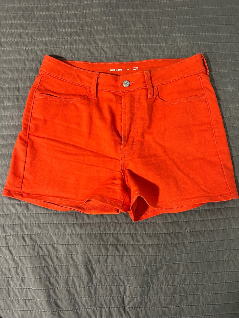 Old Navy Women's Red Cotton Blend Jean Shorts